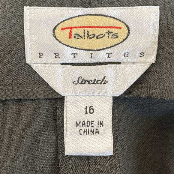 Talbots Petite Womens Charcoal Gray Pants Stretch Size 16 Office Wear - Picture 4 of 9